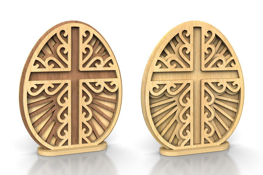 C253a-Easter Egg Set Layered Scroll Saw Patterns - Alex Fox Patterns