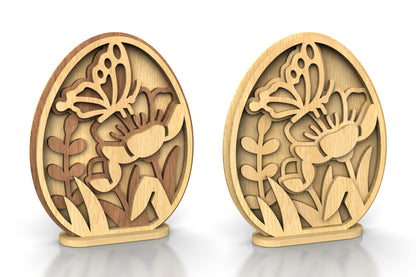 C253a-Easter Egg Set Layered Scroll Saw Patterns - Alex Fox Patterns