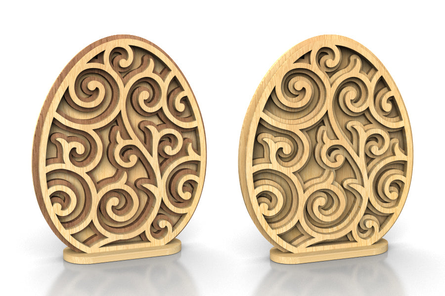 C253b-Easter Egg Set Layered Scroll Saw Patterns - Alex Fox Patterns