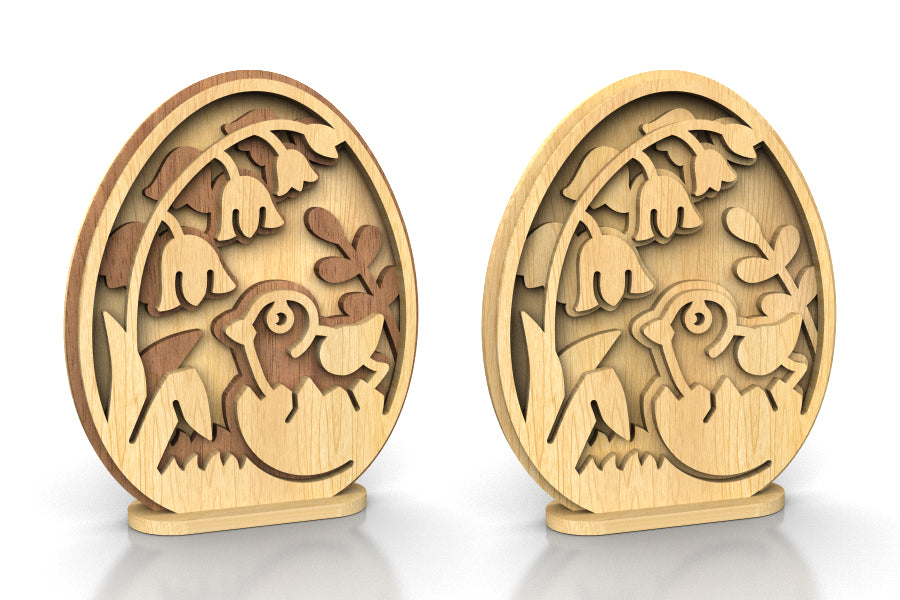 C253b-Easter Egg Set Layered Scroll Saw Patterns - Alex Fox Patterns