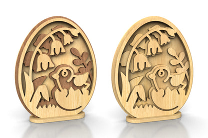 C253b-Easter Egg Set Layered Scroll Saw Patterns - Alex Fox Patterns