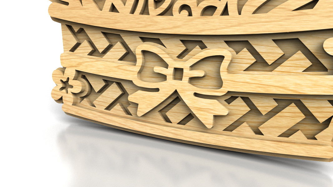 C254-Easter Basket Layered Scroll Saw Pattern - Alex Fox Patterns