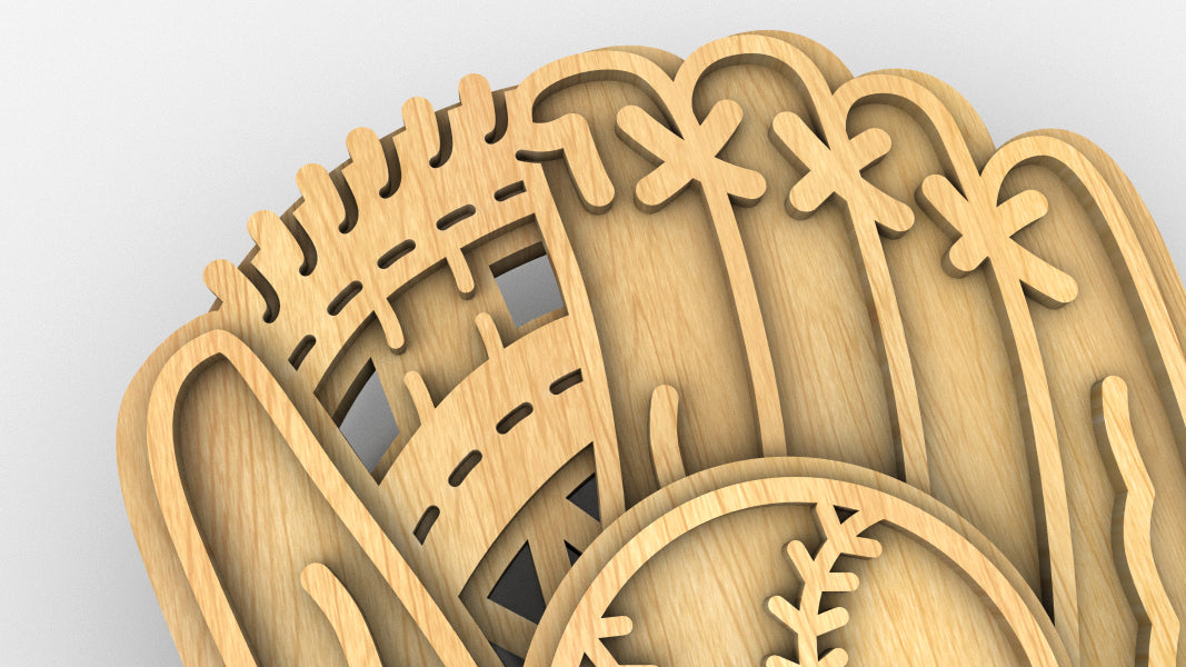 C255-Baseball Layered Scroll Saw Pattern - Alex Fox Patterns
