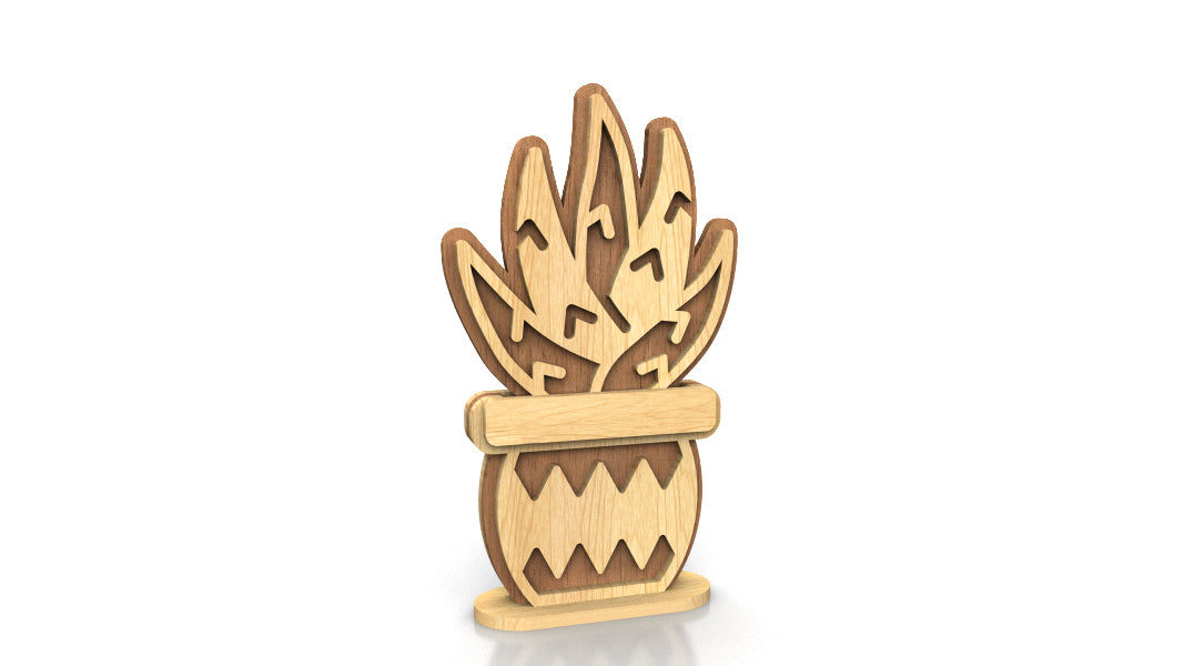 C257-Cactus Set Layered Scroll Saw Patterns - Alex Fox Patterns