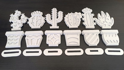 C257-Cactus Set Layered Scroll Saw Patterns - Alex Fox Patterns