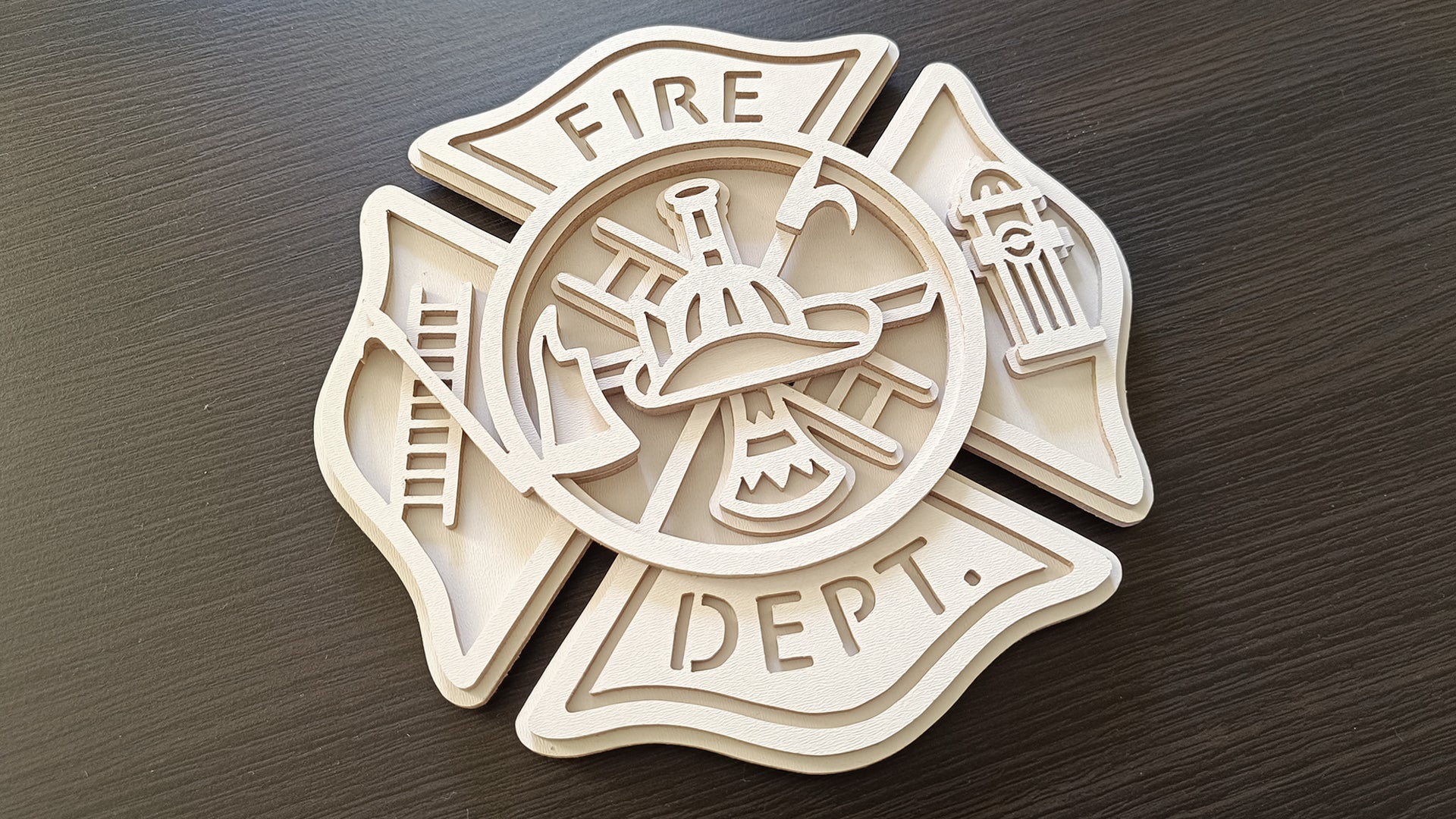 C263-Fire Department Layered Scroll Saw Pattern - Alex Fox Patterns