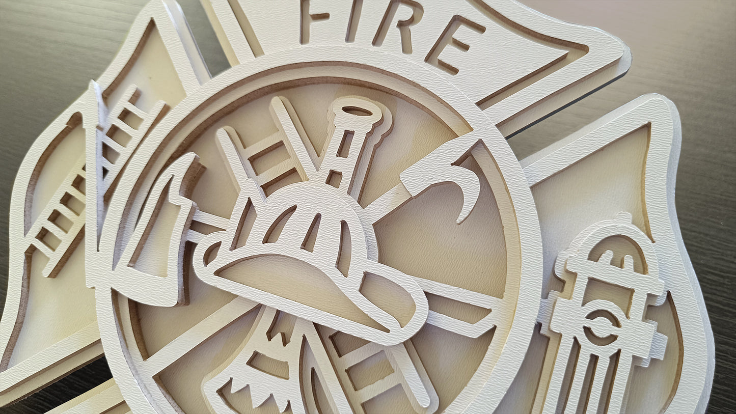 C263-Fire Department Layered Scroll Saw Pattern - Alex Fox Patterns