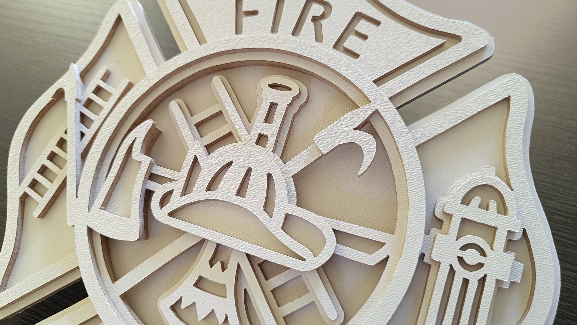 C263-Fire Department Layered Scroll Saw Pattern - Alex Fox Patterns