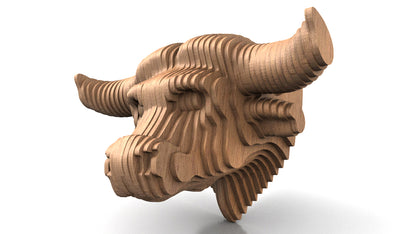 C266-Bull Scroll Saw Pattern - Alex Fox Patterns