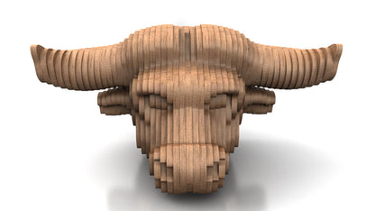 C266-Bull Scroll Saw Pattern - Alex Fox Patterns