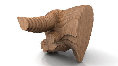 C266-Bull Scroll Saw Pattern - Alex Fox Patterns