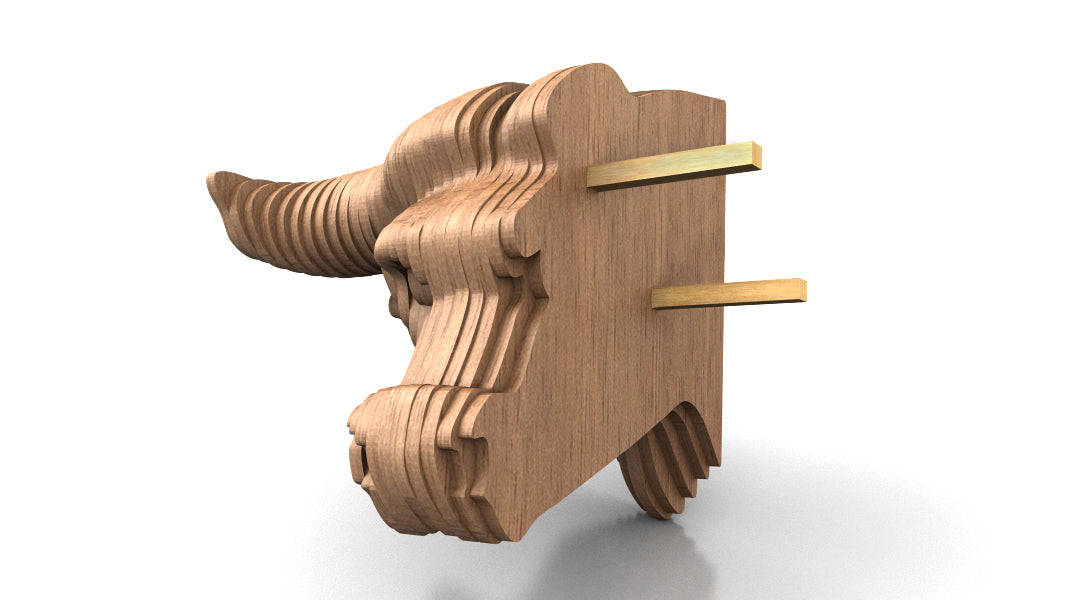 C266-Bull Scroll Saw Pattern - Alex Fox Patterns