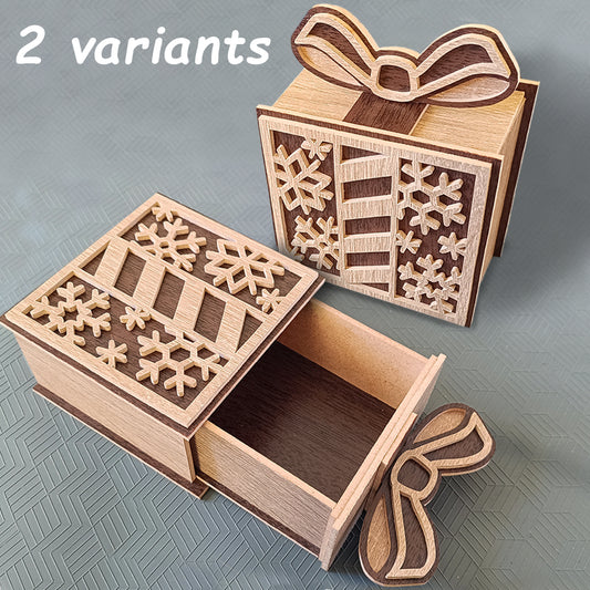 C268-Christmas Box Scroll Saw Pattern - Alex Fox Patterns