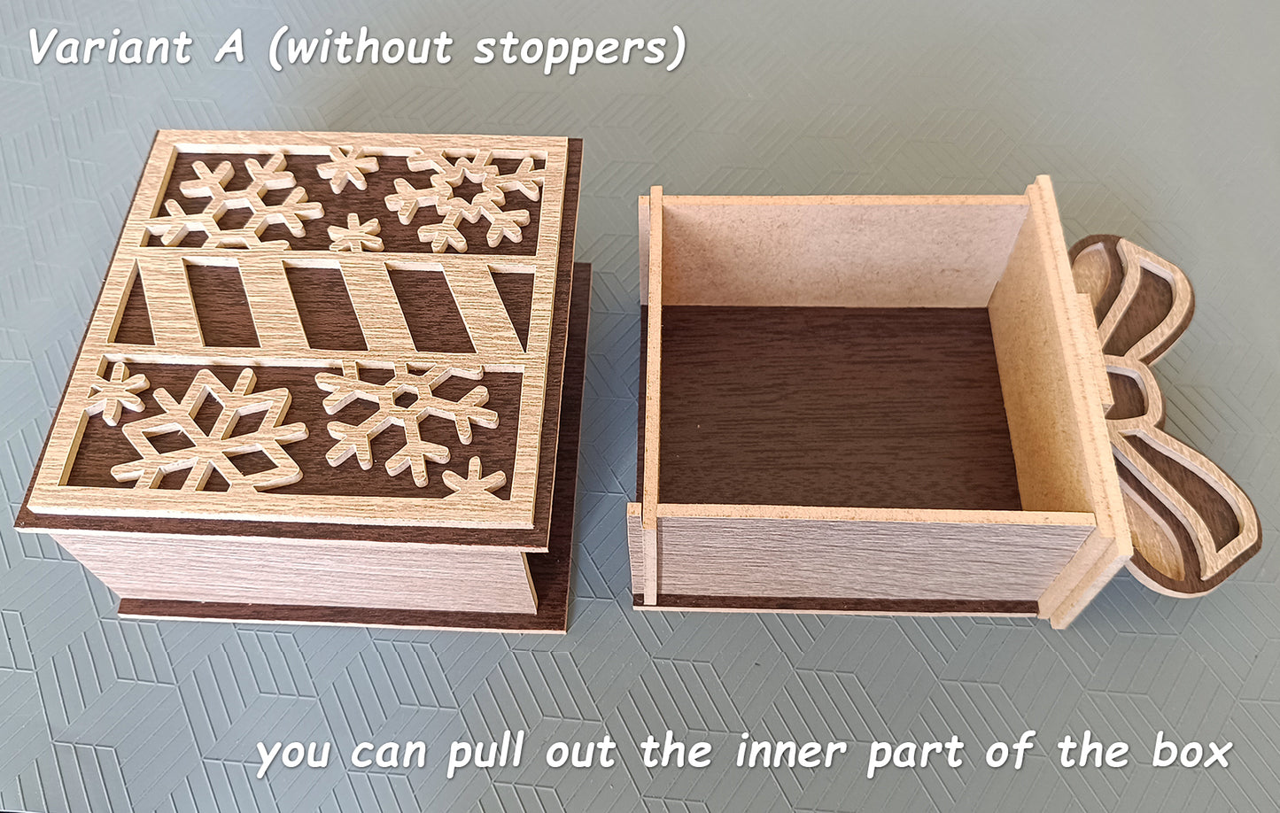 C268-Christmas Box Scroll Saw Pattern - Alex Fox Patterns