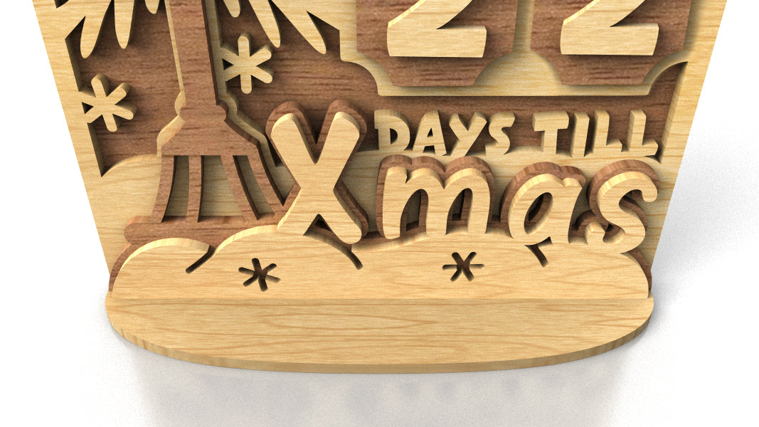 C269-Christmas Calendar Layered Scroll Saw Pattern - Alex Fox Patterns