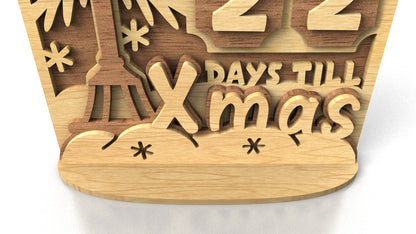 C269-Christmas Calendar Layered Scroll Saw Pattern - Alex Fox Patterns