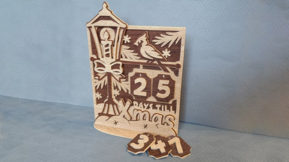 C269-Christmas Calendar Layered Scroll Saw Pattern - Alex Fox Patterns