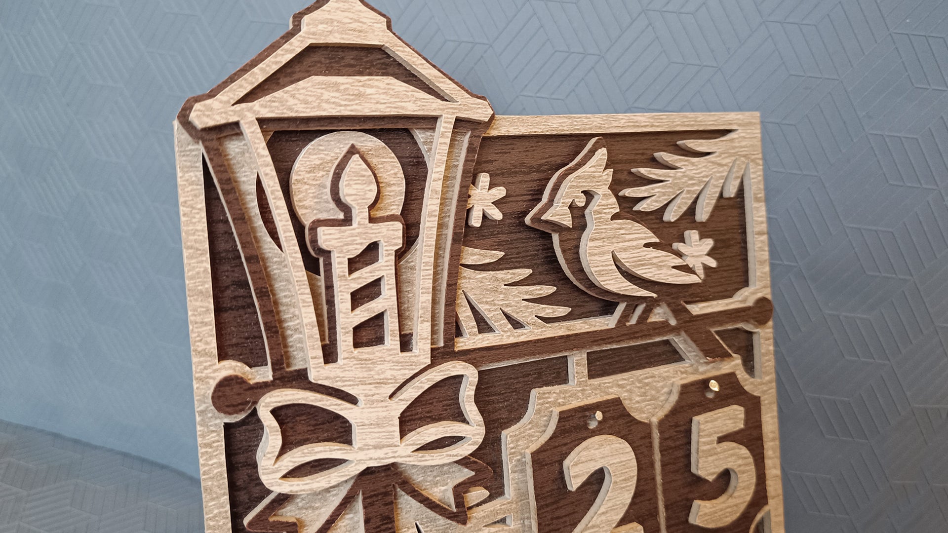 C269-Christmas Calendar Layered Scroll Saw Pattern - Alex Fox Patterns