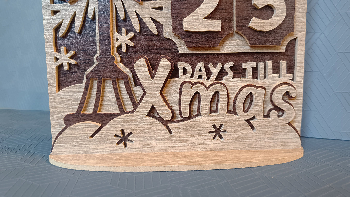 C269-Christmas Calendar Layered Scroll Saw Pattern - Alex Fox Patterns