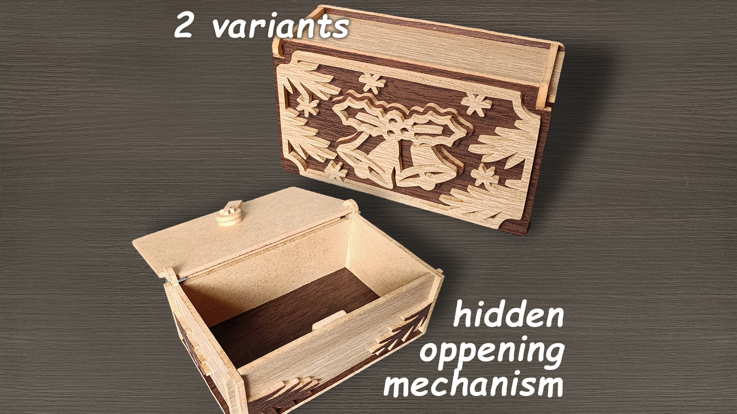 C272-Christmas Box Scroll Saw Pattern - Alex Fox Patterns