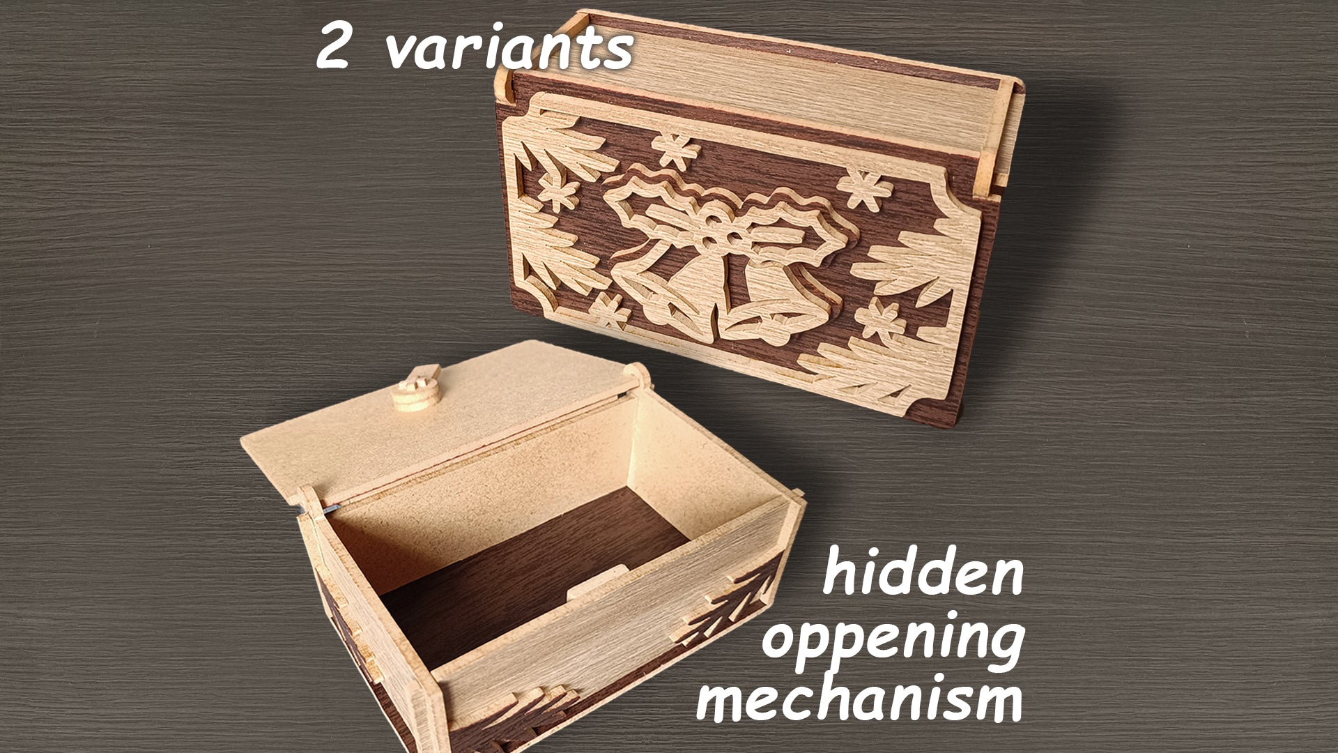 C272-Christmas Box Scroll Saw Pattern - Alex Fox Patterns