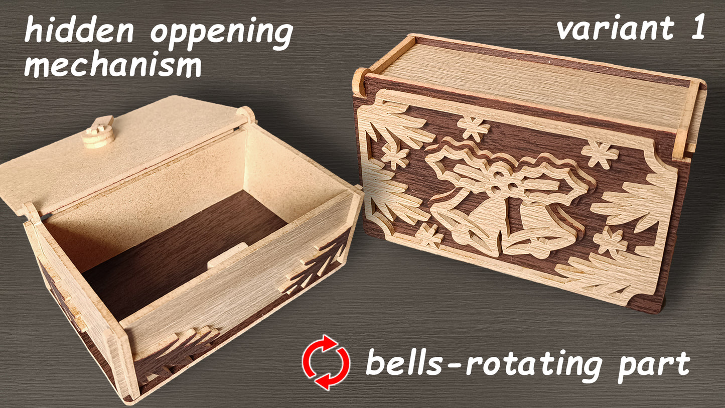 C272-Christmas Box Scroll Saw Pattern - Alex Fox Patterns