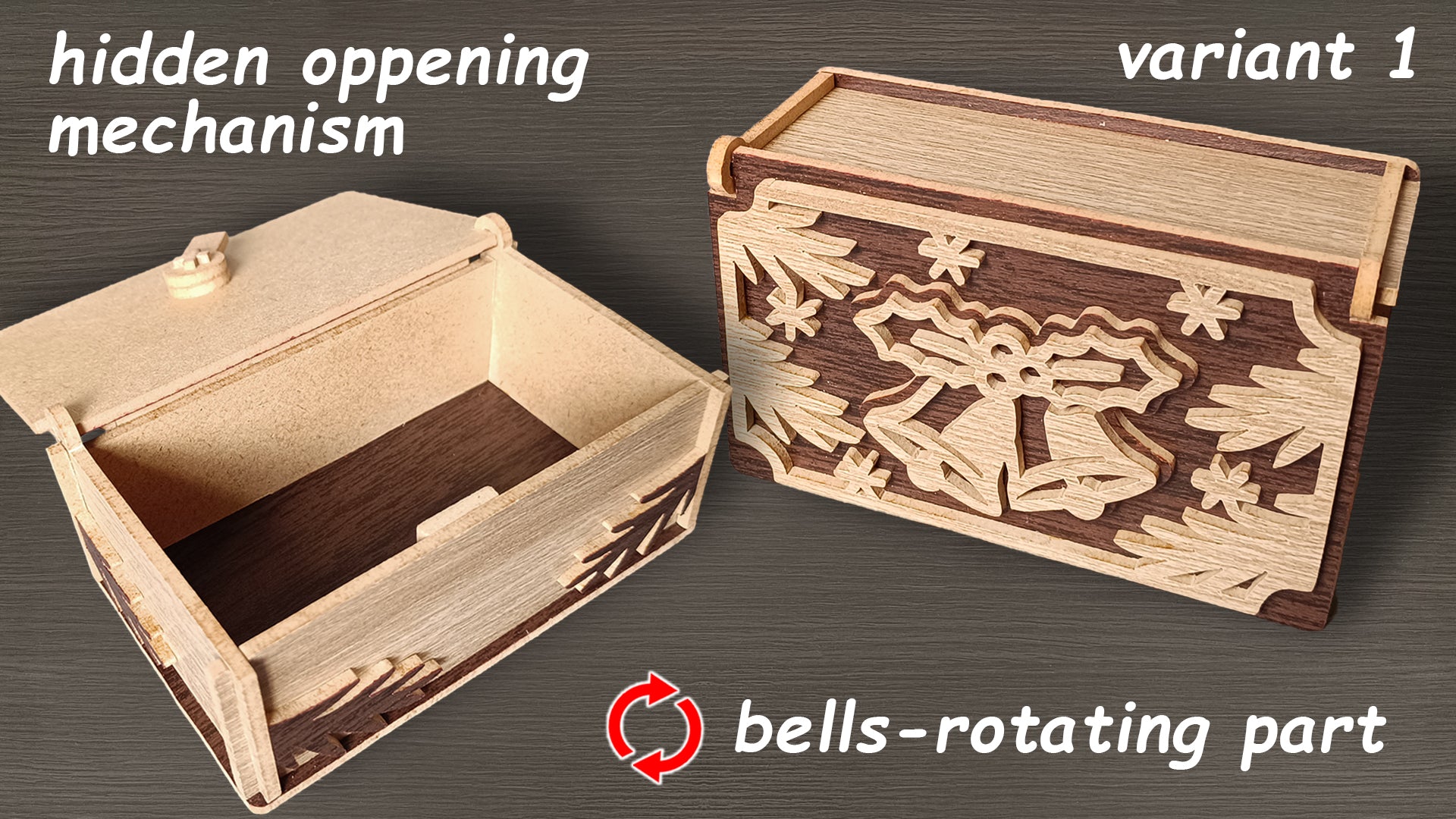 C272-Christmas Box Scroll Saw Pattern - Alex Fox Patterns