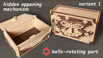 C272-Christmas Box Scroll Saw Pattern - Alex Fox Patterns