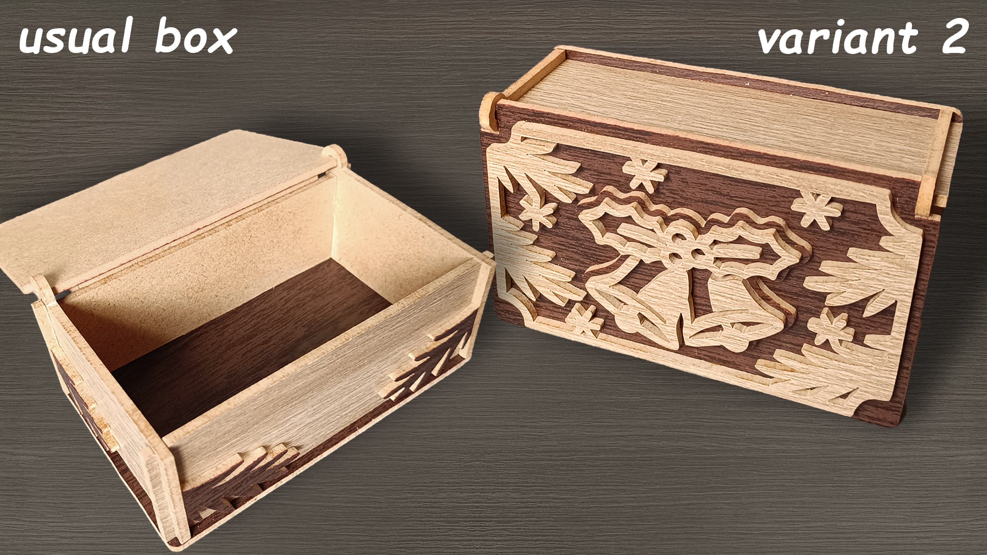 C272-Christmas Box Scroll Saw Pattern - Alex Fox Patterns