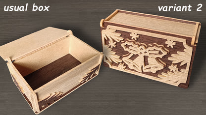 C272-Christmas Box Scroll Saw Pattern - Alex Fox Patterns
