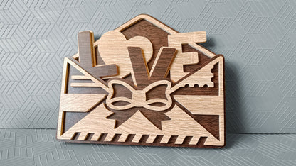 C276-Love Letter Layered Scroll Saw Pattern - Alex Fox Patterns