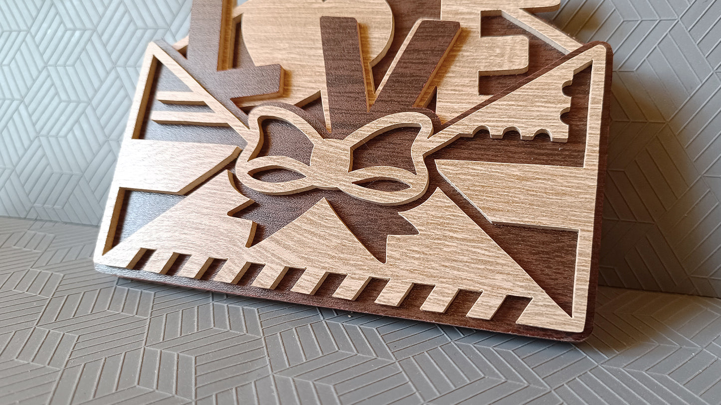 C276-Love Letter Layered Scroll Saw Pattern - Alex Fox Patterns