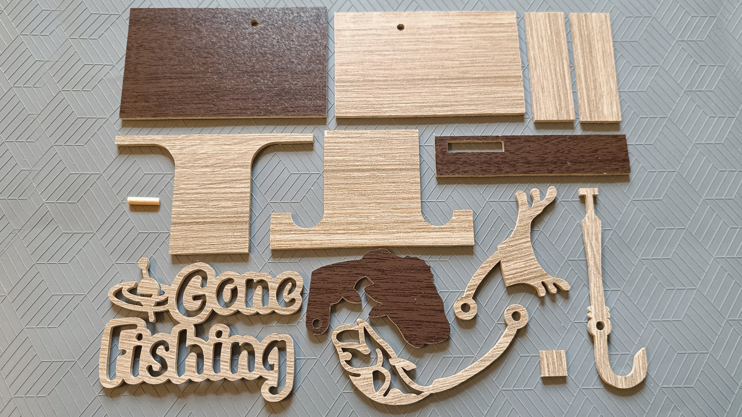 C280-Kinetic Key Hanger Scroll Saw Pattern - Alex Fox Patterns