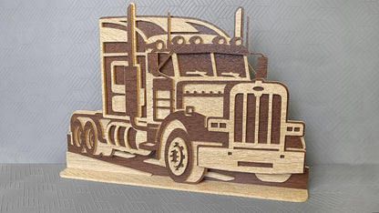C281-Truck Layered Scroll Saw Pattern - Alex Fox Patterns