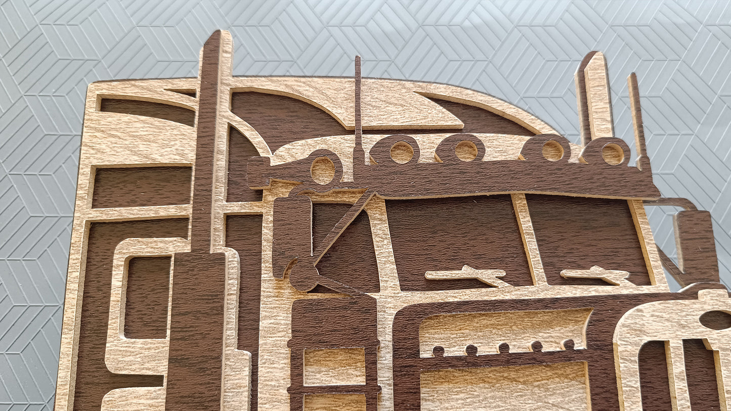 C281-Truck Layered Scroll Saw Pattern - Alex Fox Patterns