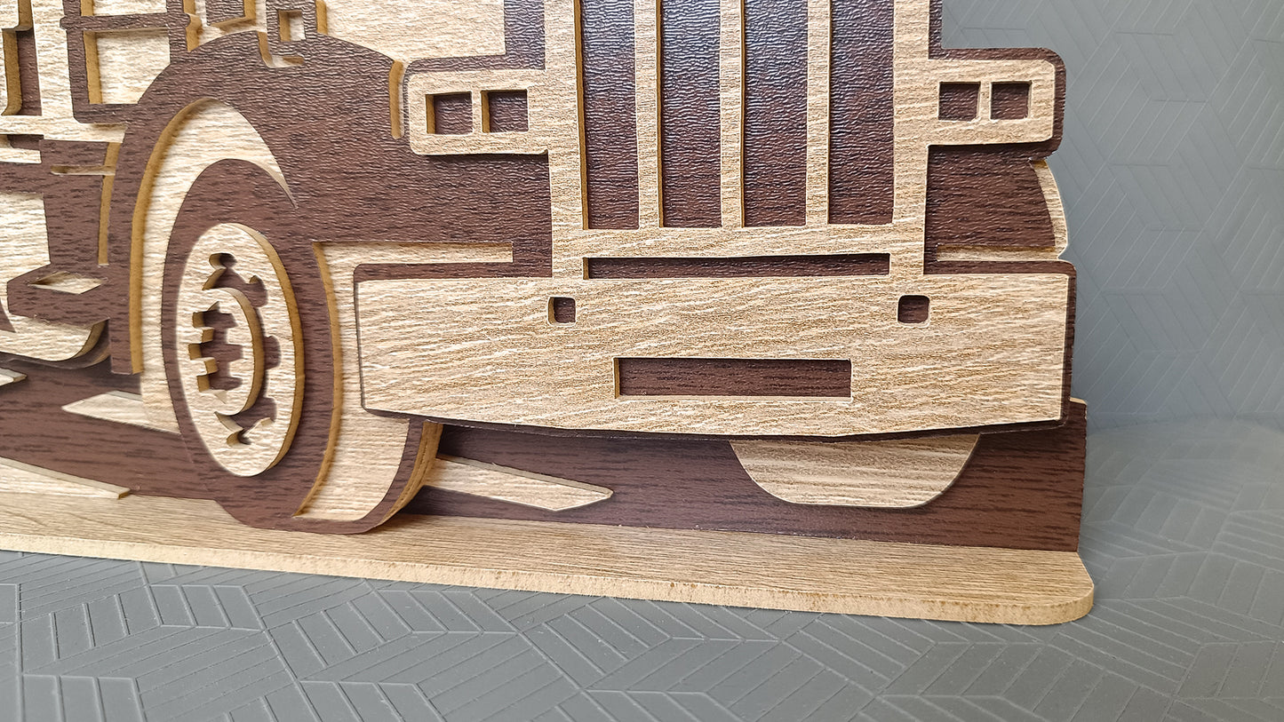 C281-Truck Layered Scroll Saw Pattern - Alex Fox Patterns