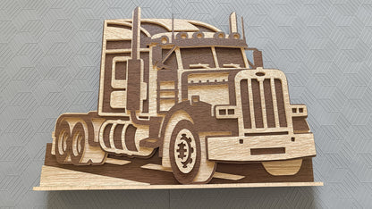 C281-Truck Layered Scroll Saw Pattern - Alex Fox Patterns