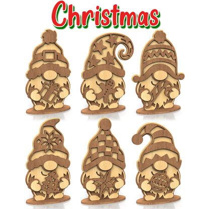 C282-Christmas gnomes  Layered Scroll Saw Patterns — Alex Fox Patterns