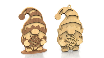 C267-Christmas Gnome Set Layered Scroll Saw Patterns - Alex Fox Patterns