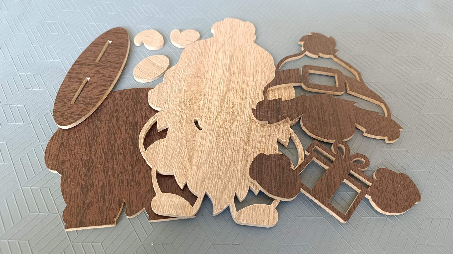 C267-Christmas Gnome Set Layered Scroll Saw Patterns - Alex Fox Patterns
