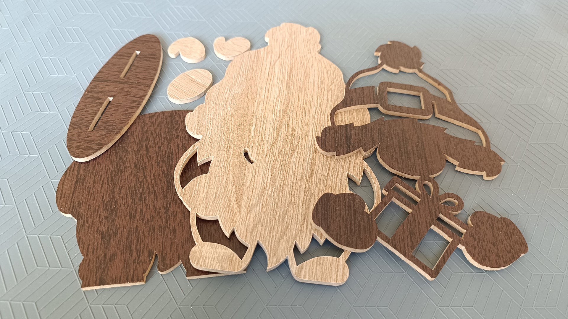 C267-Christmas Gnome Set Layered Scroll Saw Patterns - Alex Fox Patterns