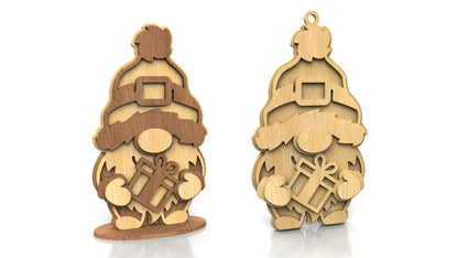C267-Christmas Gnome Set Layered Scroll Saw Patterns - Alex Fox Patterns