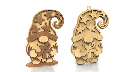 C267-Christmas Gnome Set Layered Scroll Saw Patterns - Alex Fox Patterns