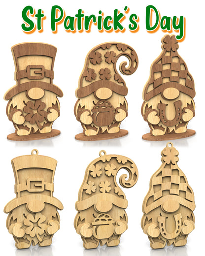 C282-Holiday Gnome Set Layered Scroll Saw Patterns - Alex Fox Patterns