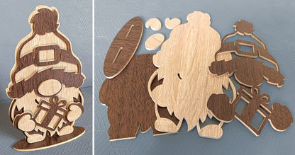 C282-Holiday Gnome Set Layered Scroll Saw Patterns - Alex Fox Patterns