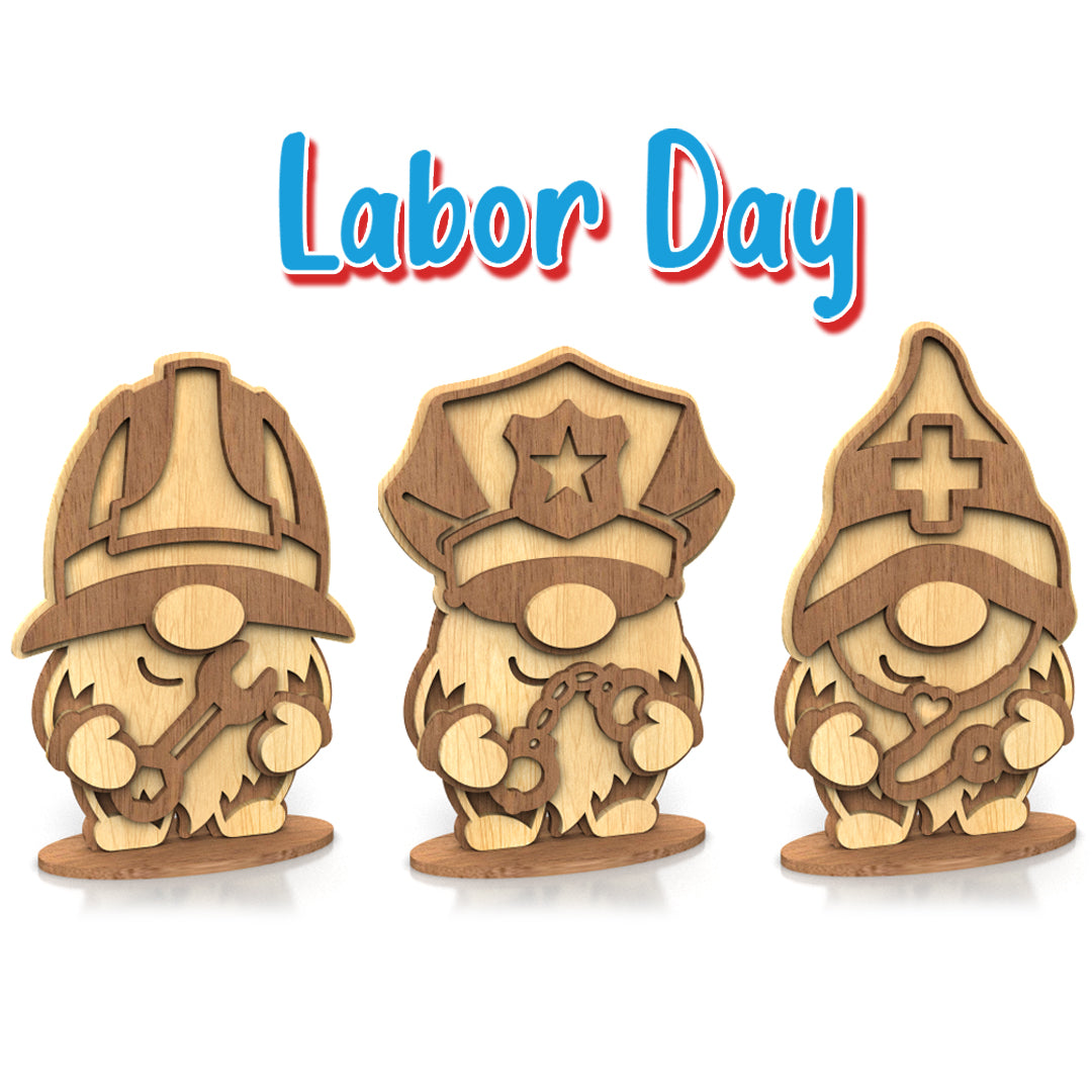 C282-Labor Day gnomes Layered Scroll Saw Patterns — Alex Fox Patterns