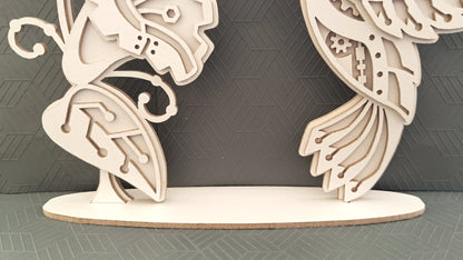C285-Mechanical Hummingbird Layered Scroll Saw Pattern - Alex Fox Patterns