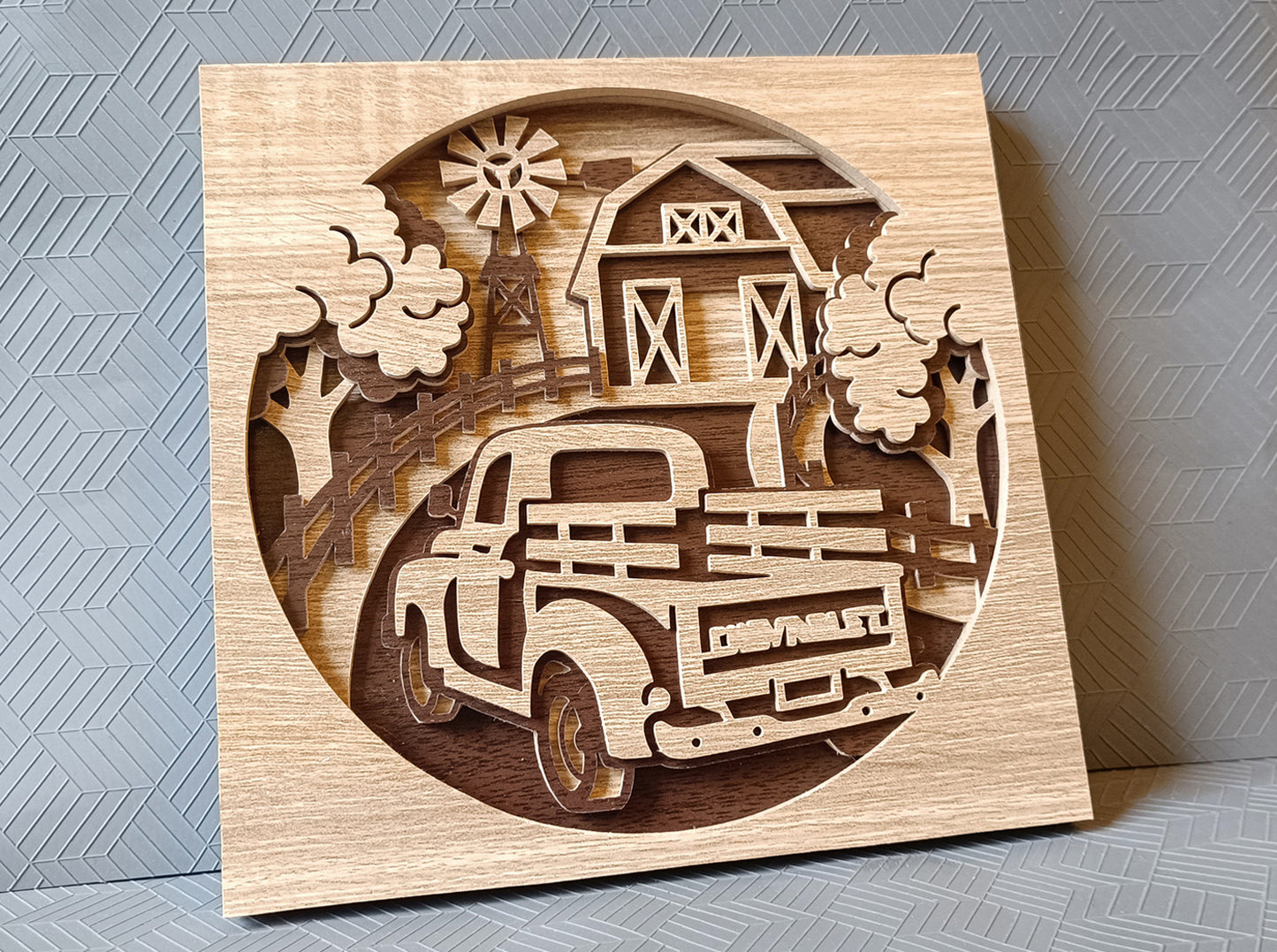C284-Pickup Layered Scroll Saw Pattern - Alex Fox Patterns