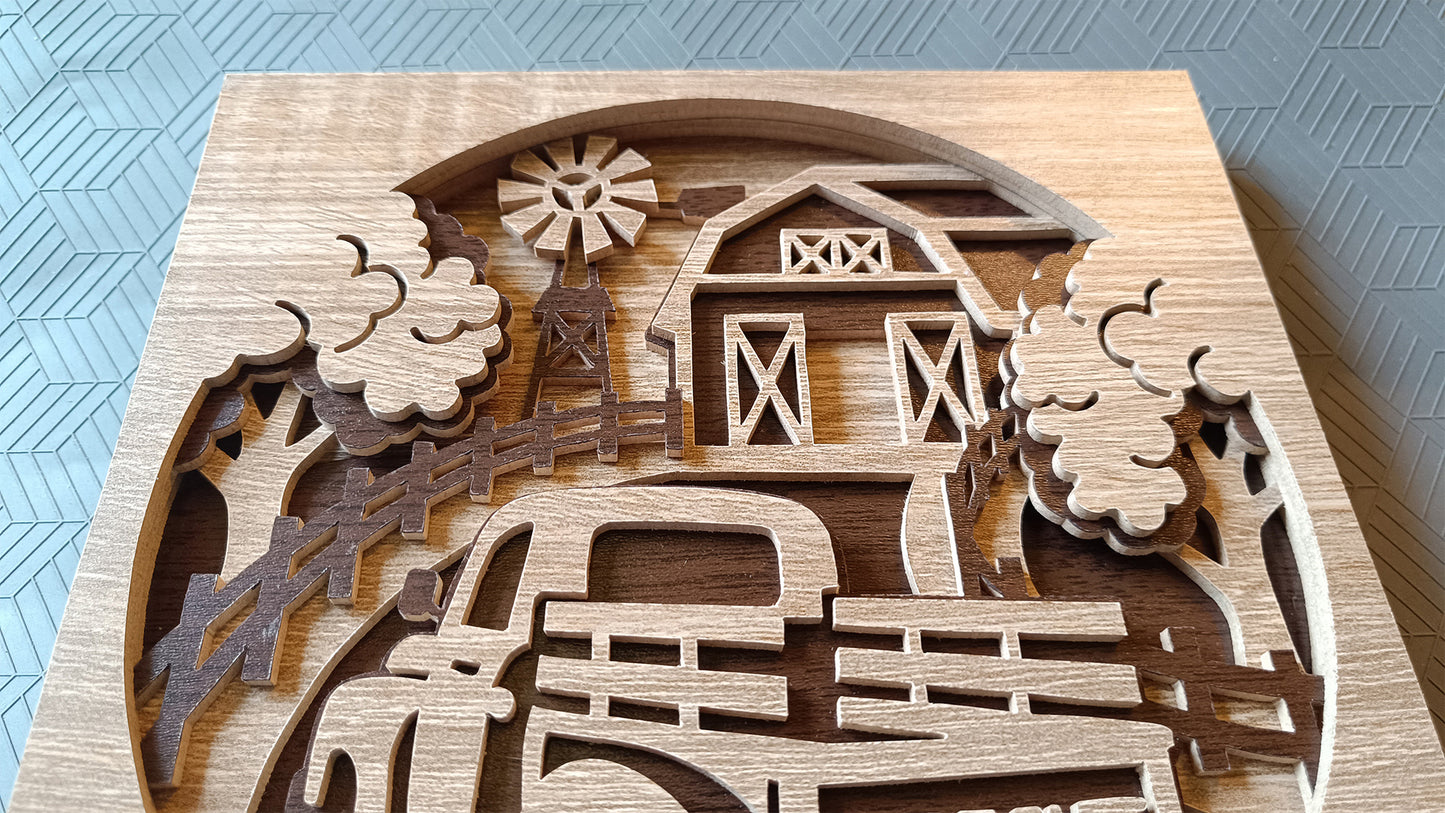 C284-Pickup Layered Scroll Saw Pattern - Alex Fox Patterns