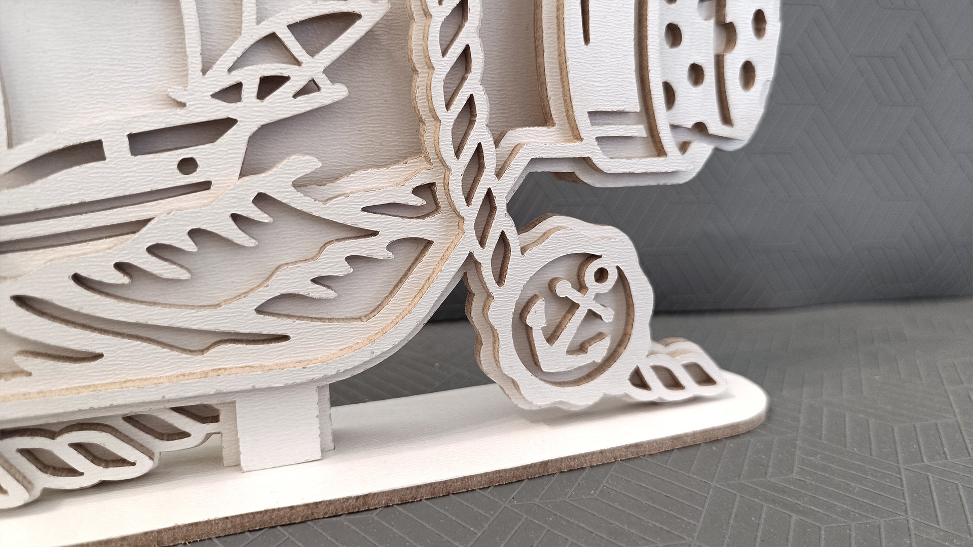 C287-Ship In A Bottle Layered Scroll Saw Pattern - Alex Fox Patterns
